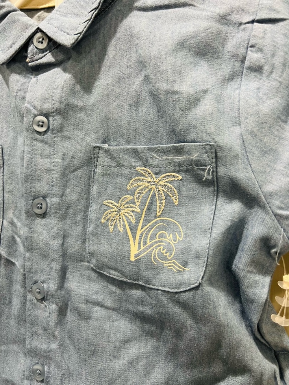 Stitch & Stone Boys Palm Tree Shirt & Khaki Shorts Set - Picture 3 of 7